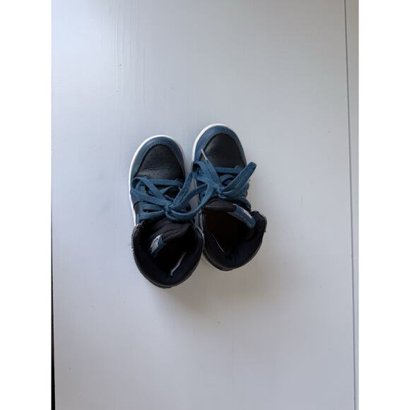 Nike Air Jordan 1 Retro High OG TD Toddler Size 10C Dark Marina Blue AQ2665-404 - Picture 7 of 9